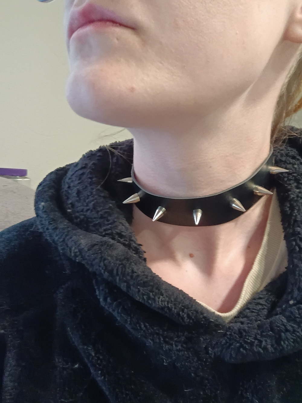 Handmade Black Spike Choker Necklace